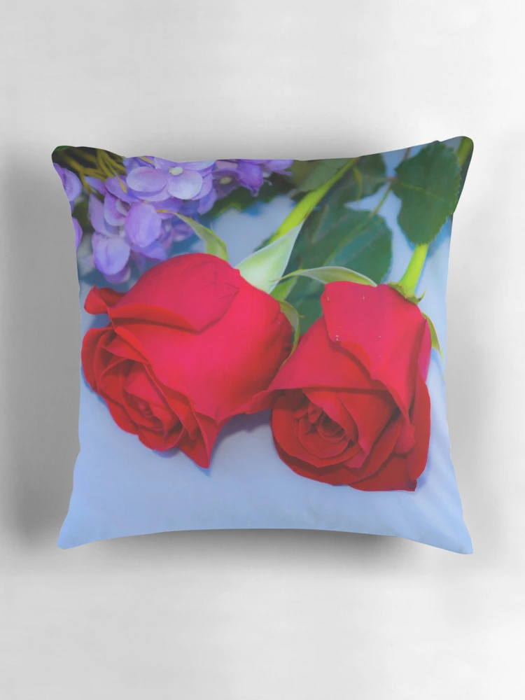 Thumbnail 3 of 4, Pillow, Two Roses designed and sold by gemlenz.