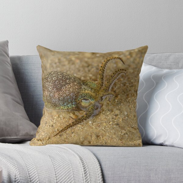 Southern Dumpling Squid - Euprymna tasmanica Throw Pillow