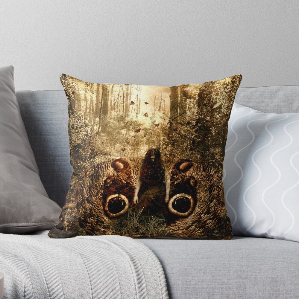 Moth Throw Pillow