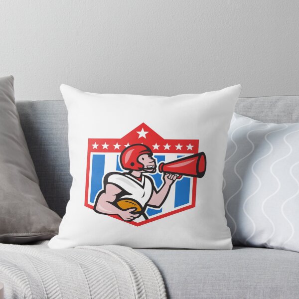 Item preview, American Football Quarterback Bullhorn Cartoon designed and sold by patrimonio.