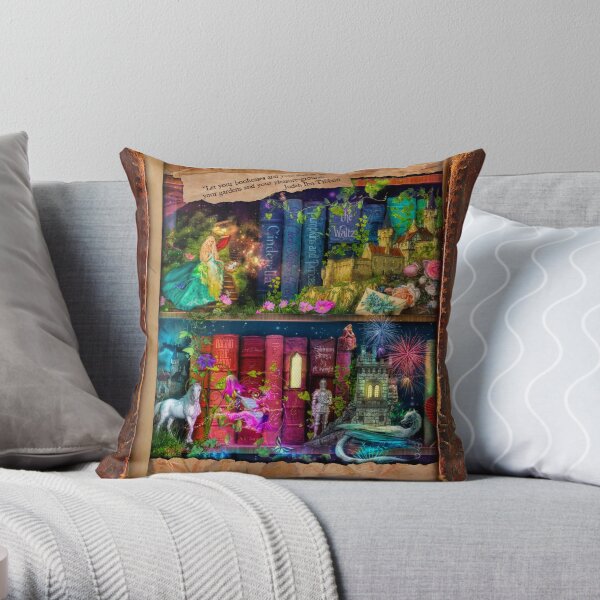 The Curious Library Calendar - December Throw Pillow