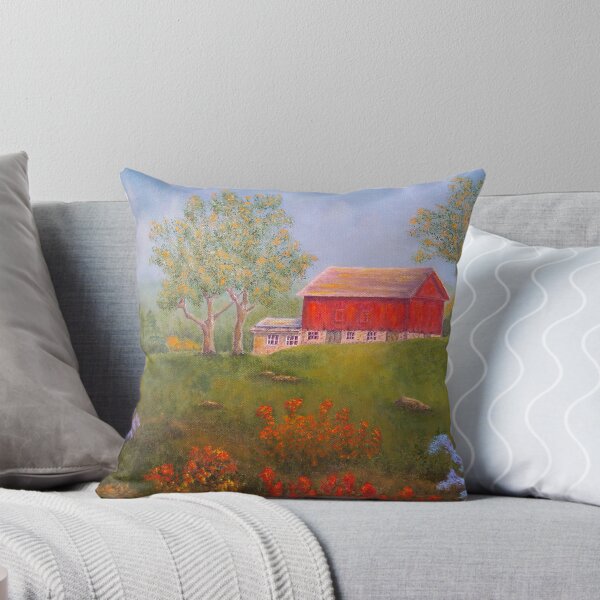 Artikelvorschau, New England Red Barn im Sommer entworfen und verkauft von Allegretto.