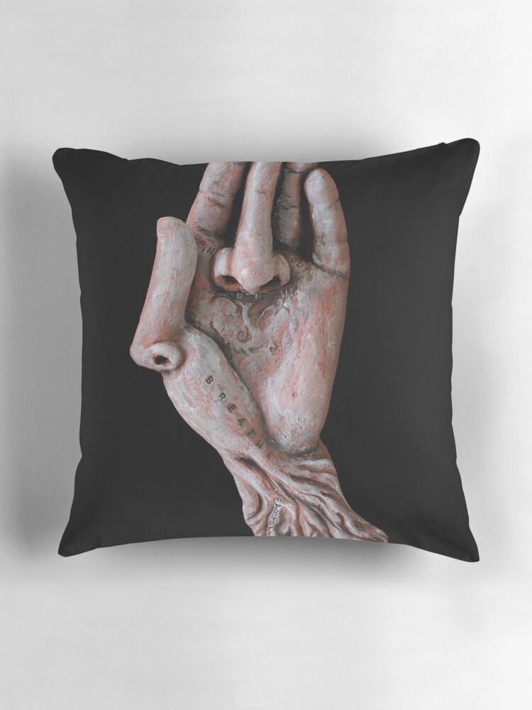 Thumbnail 3 of 4, Pillow, Breathe designed and sold by MonaShiber.