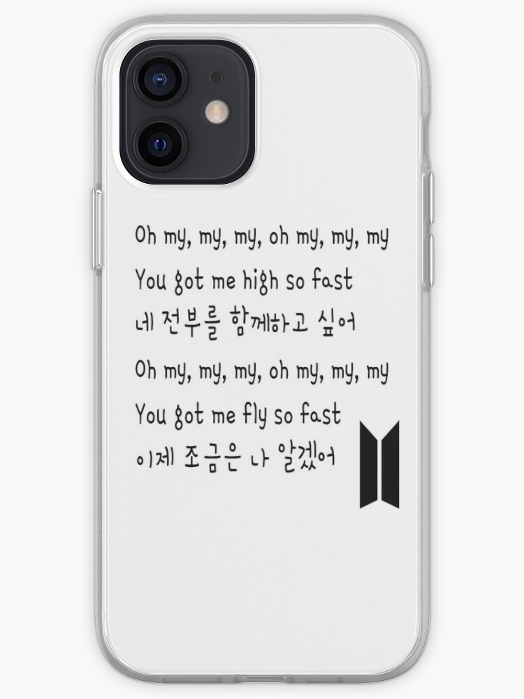 Bts Boy Mit Luv Lyrics Iphone Hulle Cover Von Nistee Redbubble