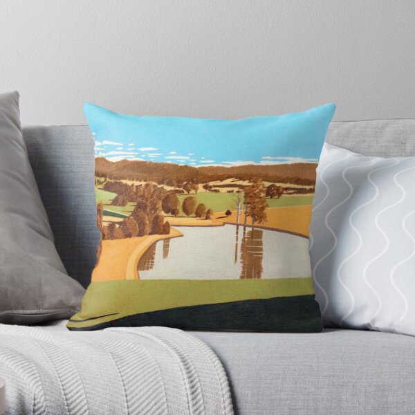 Farm Dam, Ringarooma Throw Pillow