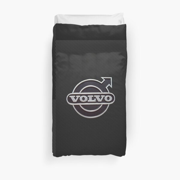Carbon Volvo Logo Duvet Cover