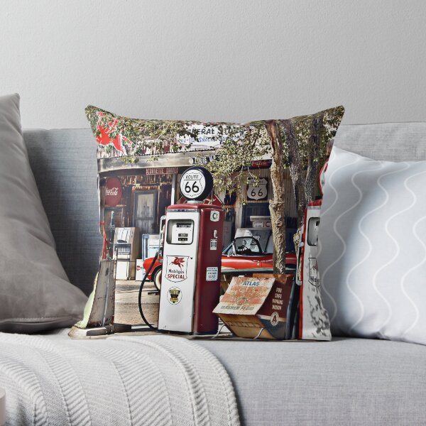 Hackberry on Route 66 Throw Pillow