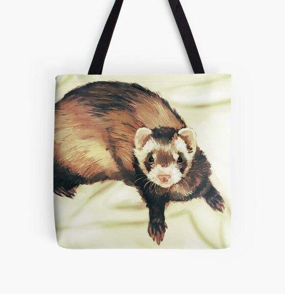 Ferret All Over Print Tote Bag