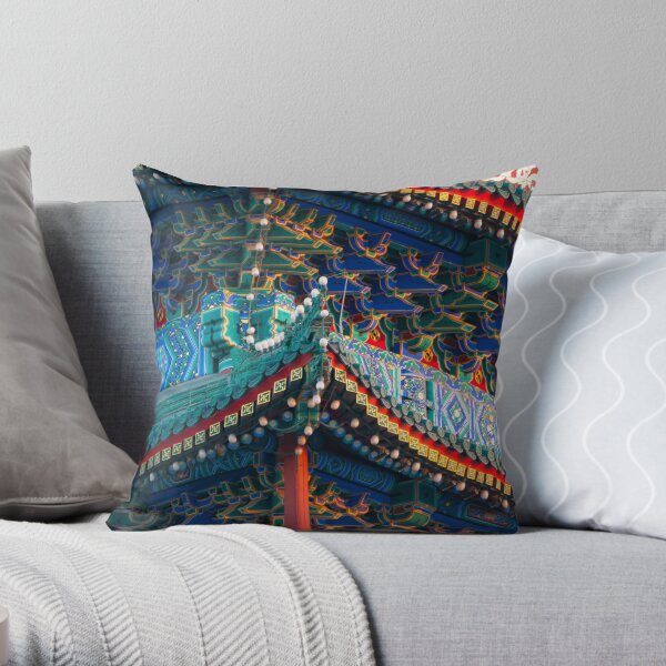 Beijing Temple Throw Pillow