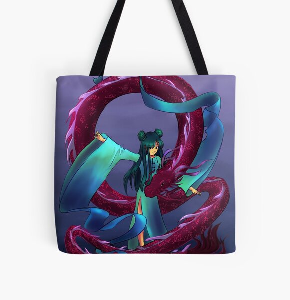 Dancing Dragon All Over Print Tote Bag