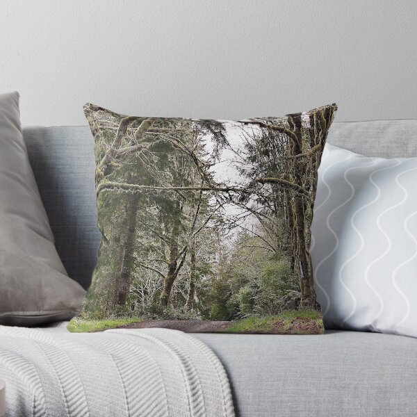 Back Roads of Siletz, Oregon Throw Pillow