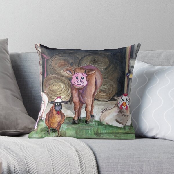 October-Happy Halloween Throw Pillow