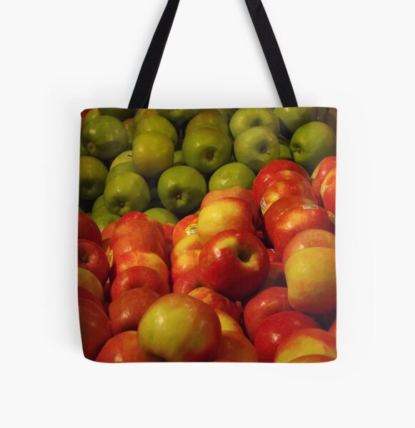 Fresh juicy apples on jute bag Tote Bag by B-d-s - Pixels