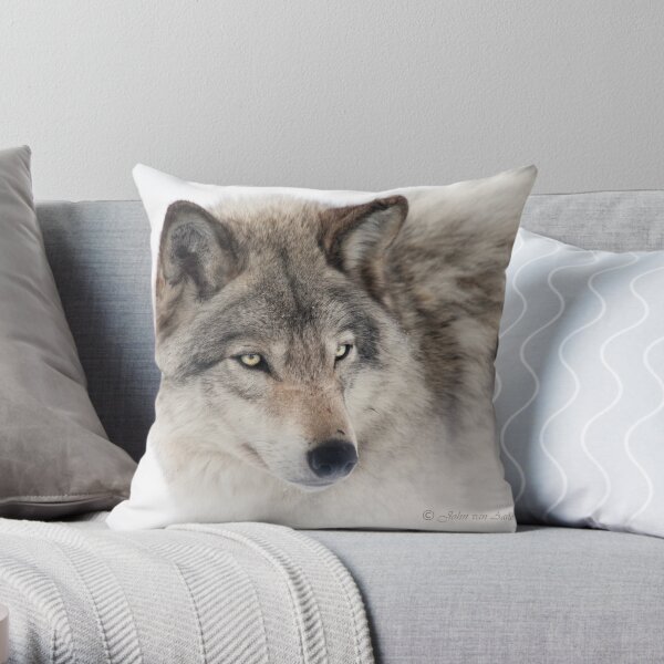 ...see you next week my friend Wolf.... Throw Pillow