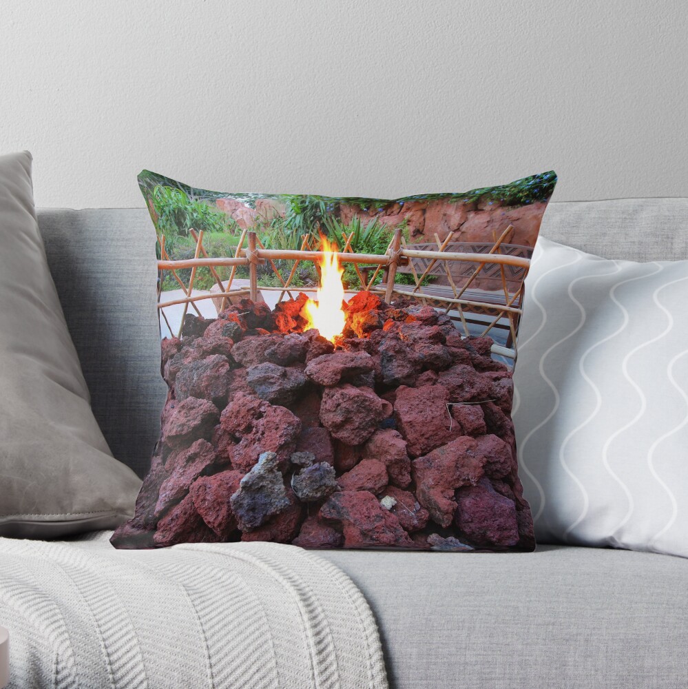 Gather by the Fire Throw Pillow