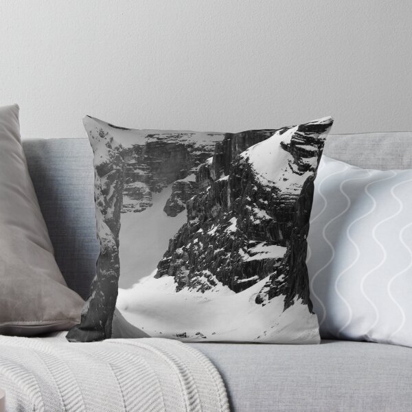Item preview, snow in the dolomites mountains - fine art black and white - rock and snow designed and sold by visionitaliane.
