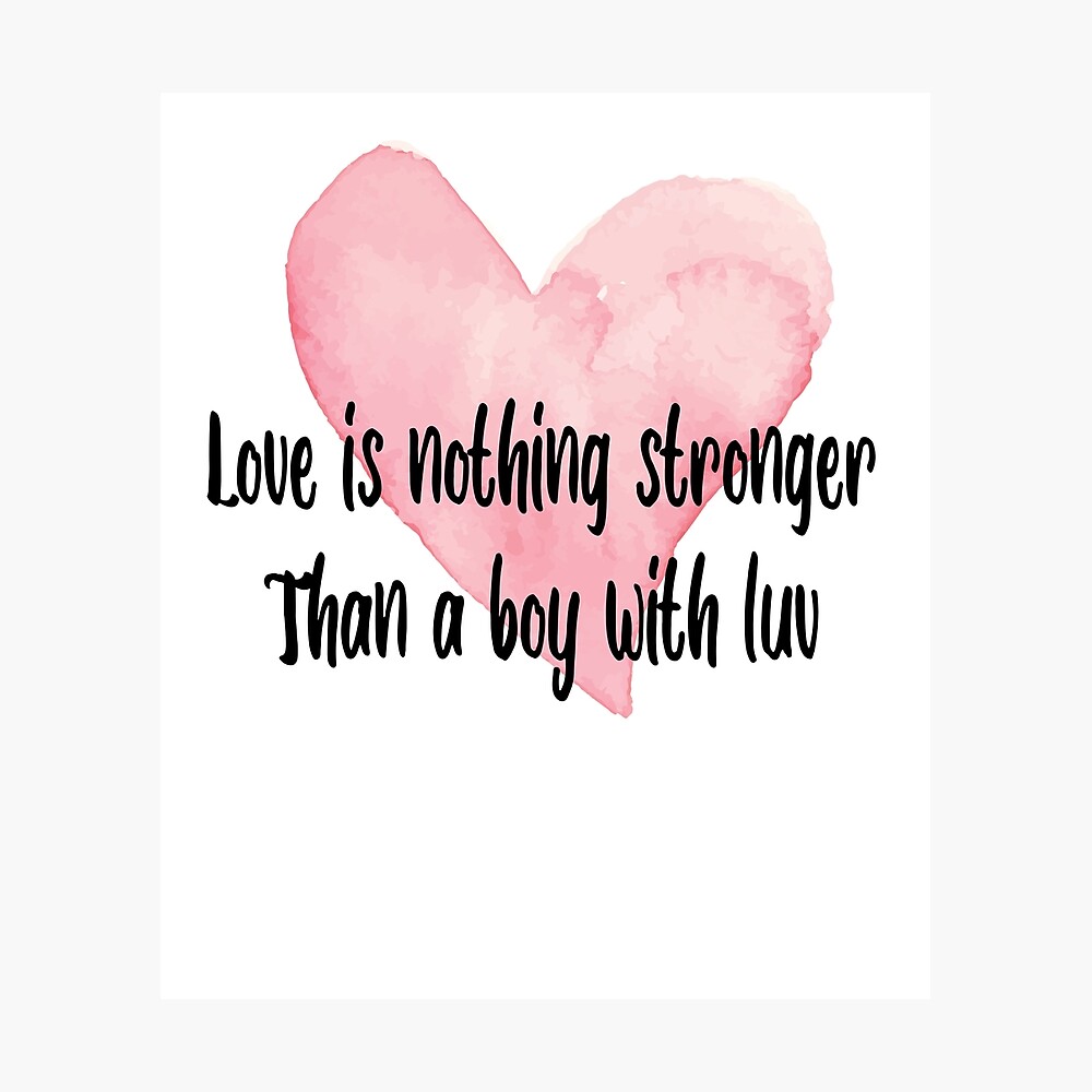 Boy With Luv Bts Lyrics Poster By Nistee Redbubble