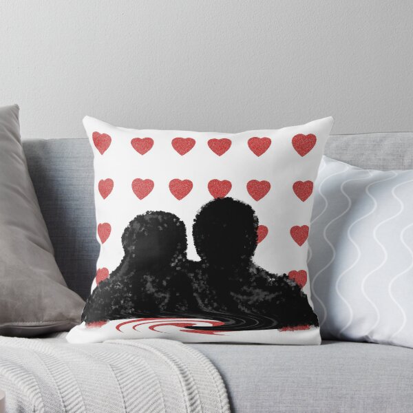 Item preview, Valentine's Day Silhouettes with Hearts Background designed and sold by starcloudsky.