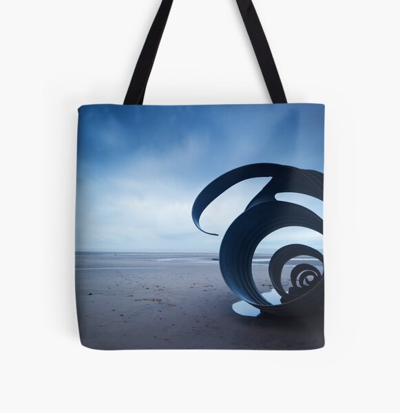 Mary's Shell - Cleveleys Beach panoramic All Over Print Tote Bag
