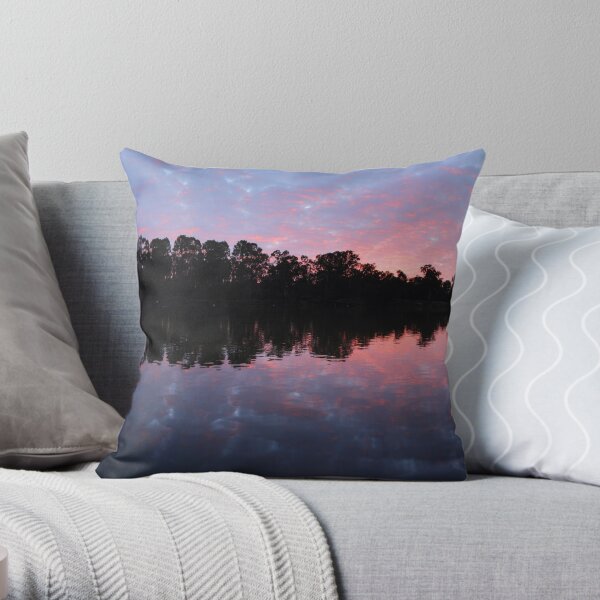 Murray River Sunrise. Throw Pillow