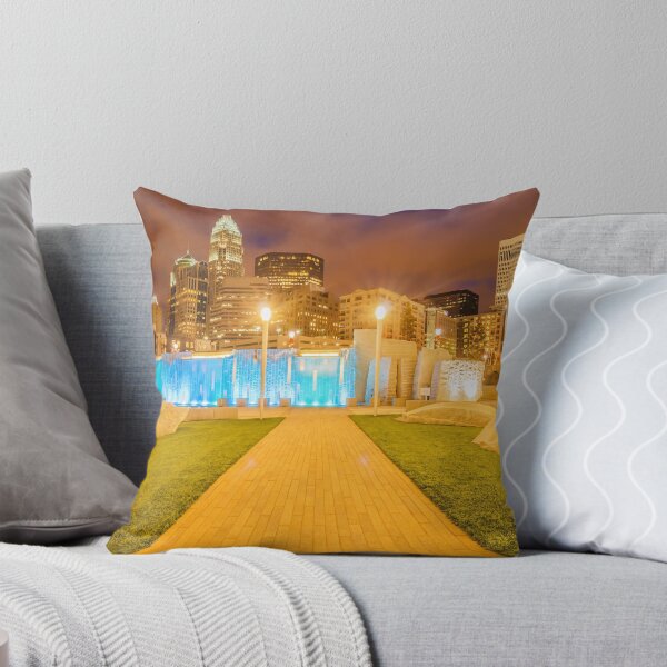 Item preview, charlotte skyline behind romare bearden park designed and sold by ALEX GRICHENKO.