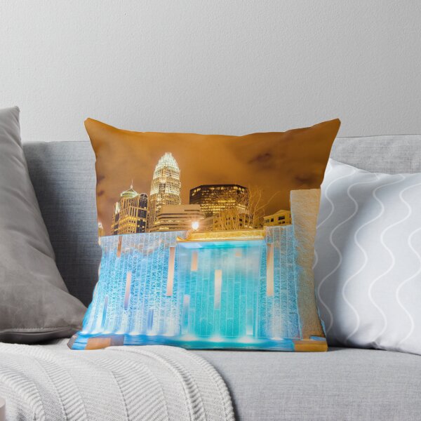 Item preview, charlotte skyline behind romare bearden park designed and sold by ALEX GRICHENKO.