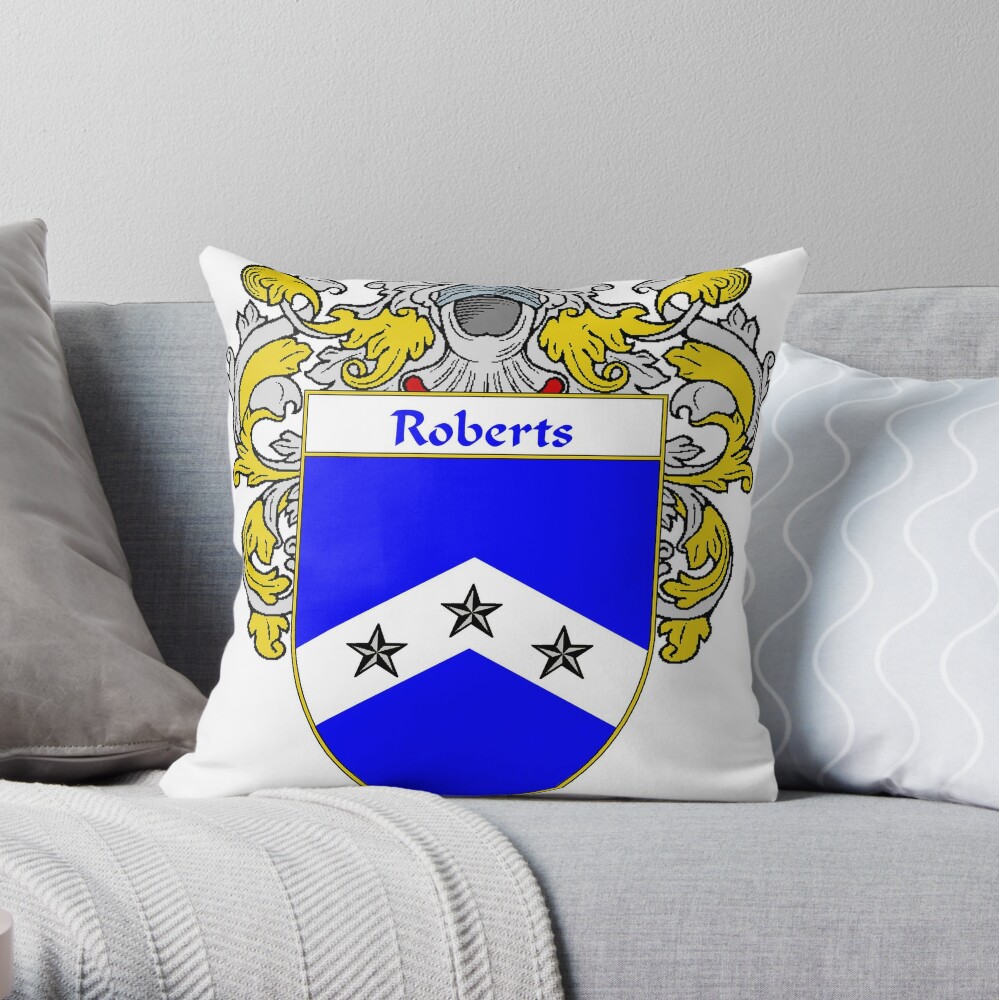 18x18 Multicolor Family Crest and Coat of Arms clothes and gifts Rowe Coat of Arms-Family Crest Throw Pillow 