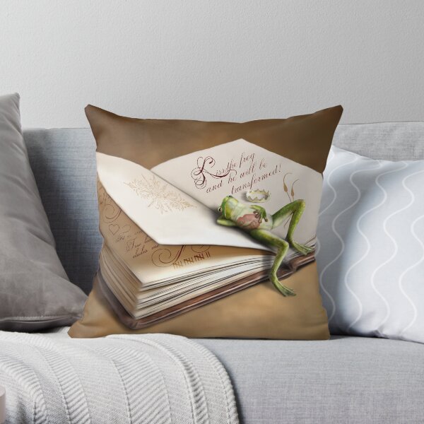 The Frog Prince Throw Pillow