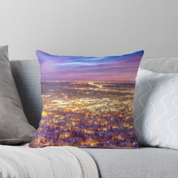 Item preview, Downtown Boulder Colorado City Lights Sunrise designed and sold by Bo Insogna.