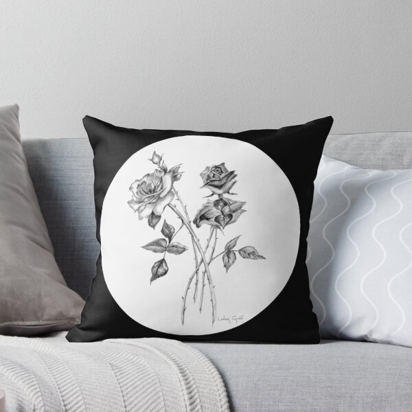 Item preview, Graphite Roses with Black Background designed and sold by Linda Ginn.