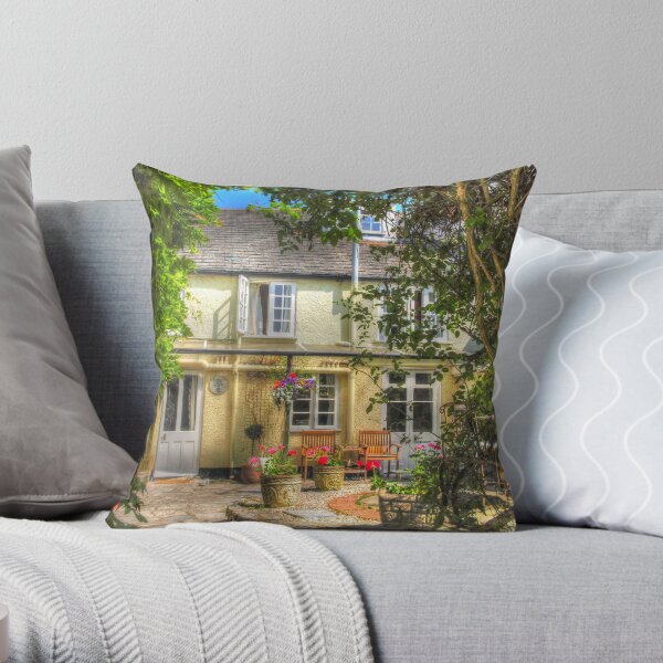 English Country Garden Throw Pillow
