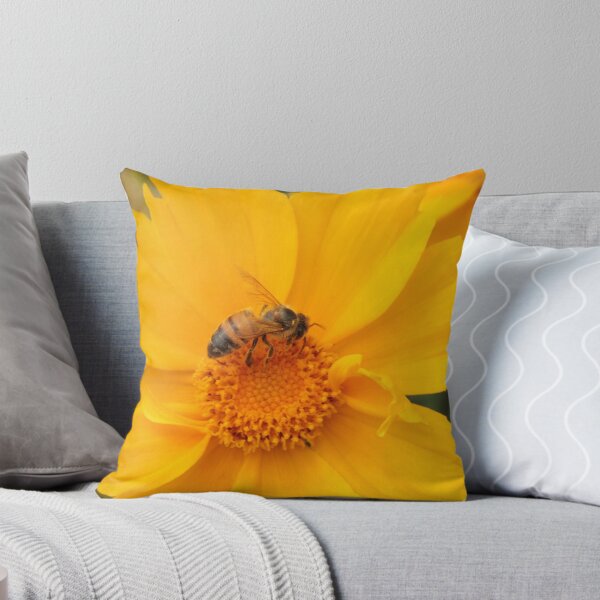 Item preview, Bee Pollinating Yellow Flower designed and sold by rhamm.