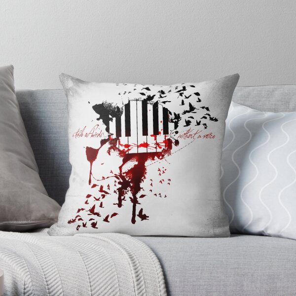 A Tale of Birds without a Voice Throw Pillow