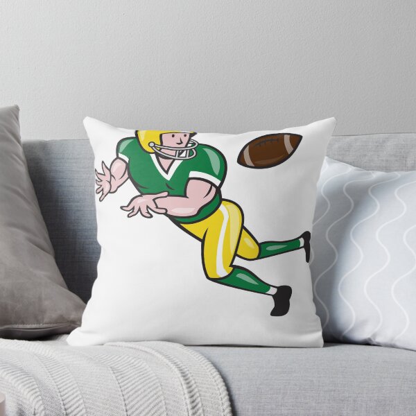 Item preview, American Football Wide Receiver Catch Ball Cartoon designed and sold by patrimonio.