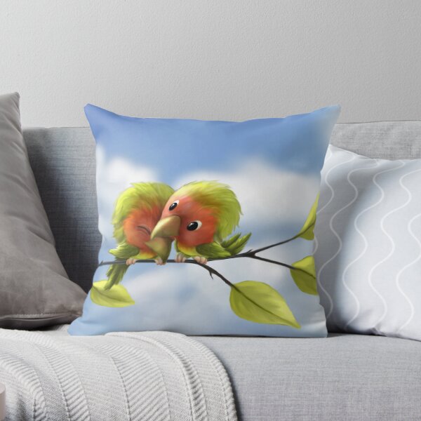 Lovebirds Throw Pillow