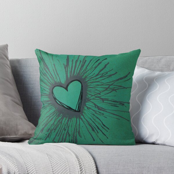 Item preview, Exploding Heart Green and Gray designed and sold by Amber Batten.
