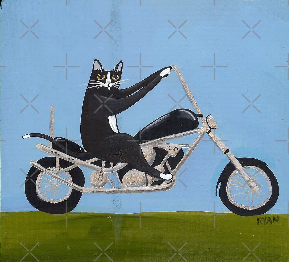  Motorcycle  Cat  by Ryan Conners Redbubble