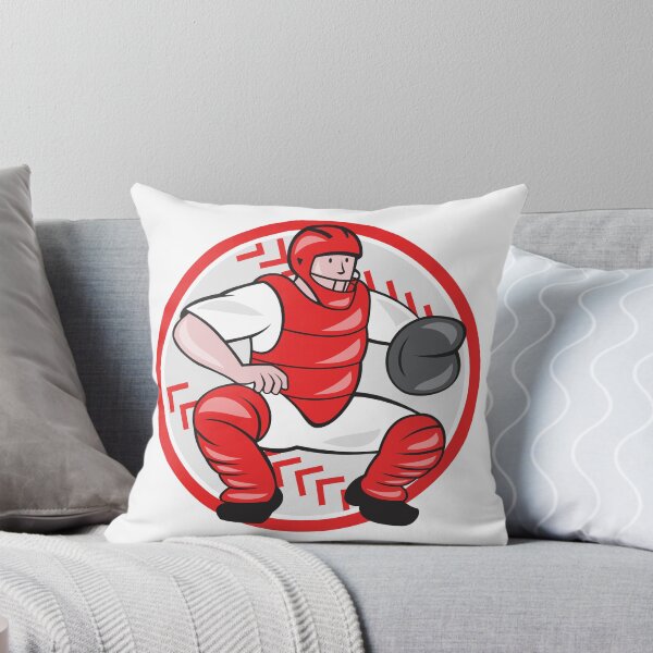 Item preview, Baseball Catcher Catching Cartoon designed and sold by patrimonio.