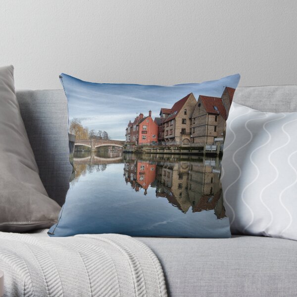 Fye Bridge, Norwich Throw Pillow