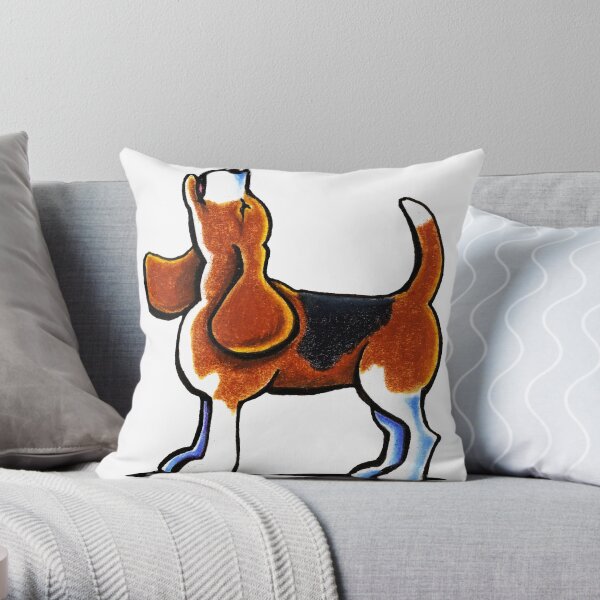 Tricolor Beagle Bay Throw Pillow
