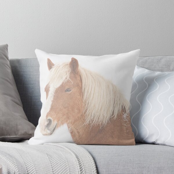 Item preview, Palomino Horse Headshot Snow and Fog designed and sold by Bo Insogna.