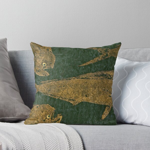 Artikelvorschau, Mahi Mahi auf Schwarz mit Goldfaden Unryu Papier entworfen und verkauft von IslandFishPrint.