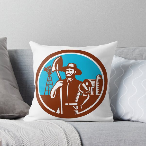 Item preview, Organic Farmer Shovel Windmill Woodcut Retro designed and sold by patrimonio.