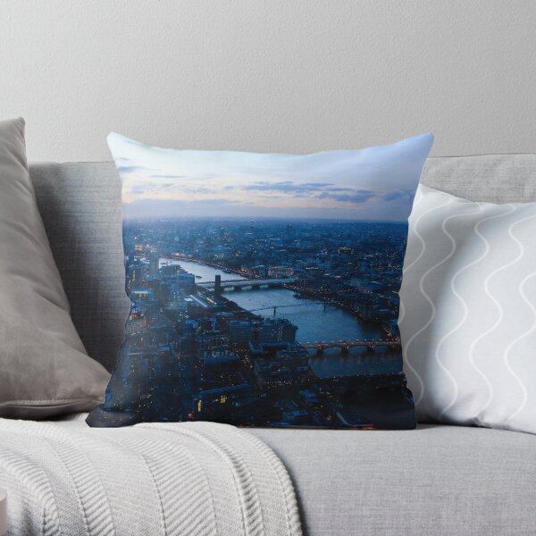 London at Dusk Throw Pillow