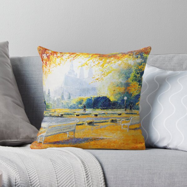 Prague Autumn In The Kralovska Zahrada Throw Pillow