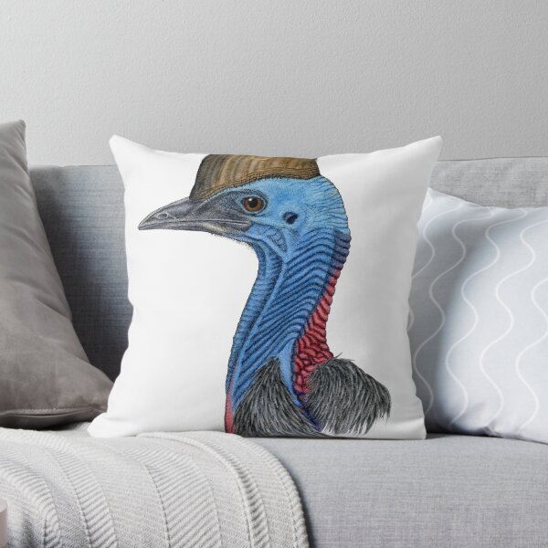 Southern Cassowary Throw Pillow