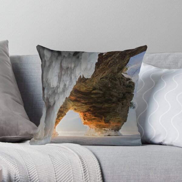 Ice and Fire, Apostle Islands, WI Throw Pillow