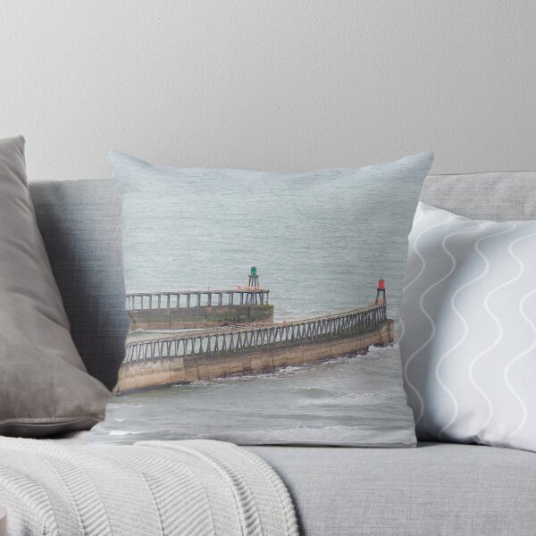 Item preview, Twin breakwaters at Whitby harbour designed and sold by photoeverywhere.