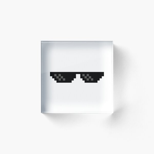 Mlg meme sunglasses Acrylic Block