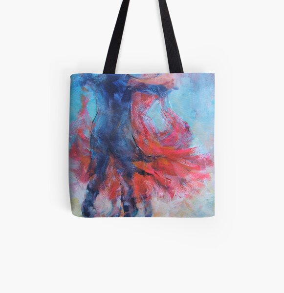 Ballroom Dancers In Hold - Dance Art Gallery All Over Print Tote Bag